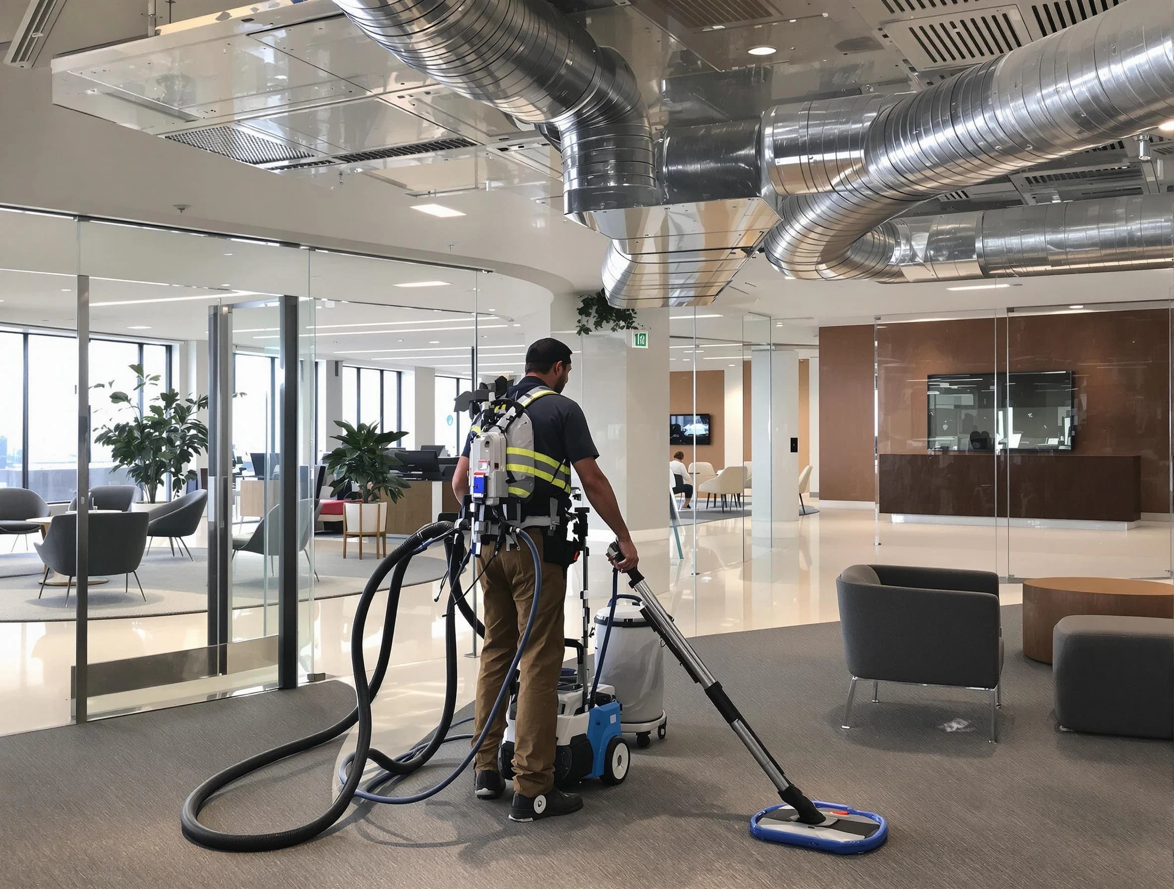 Commercial duct cleaning service by Buford Air Duct Cleaning in Buford