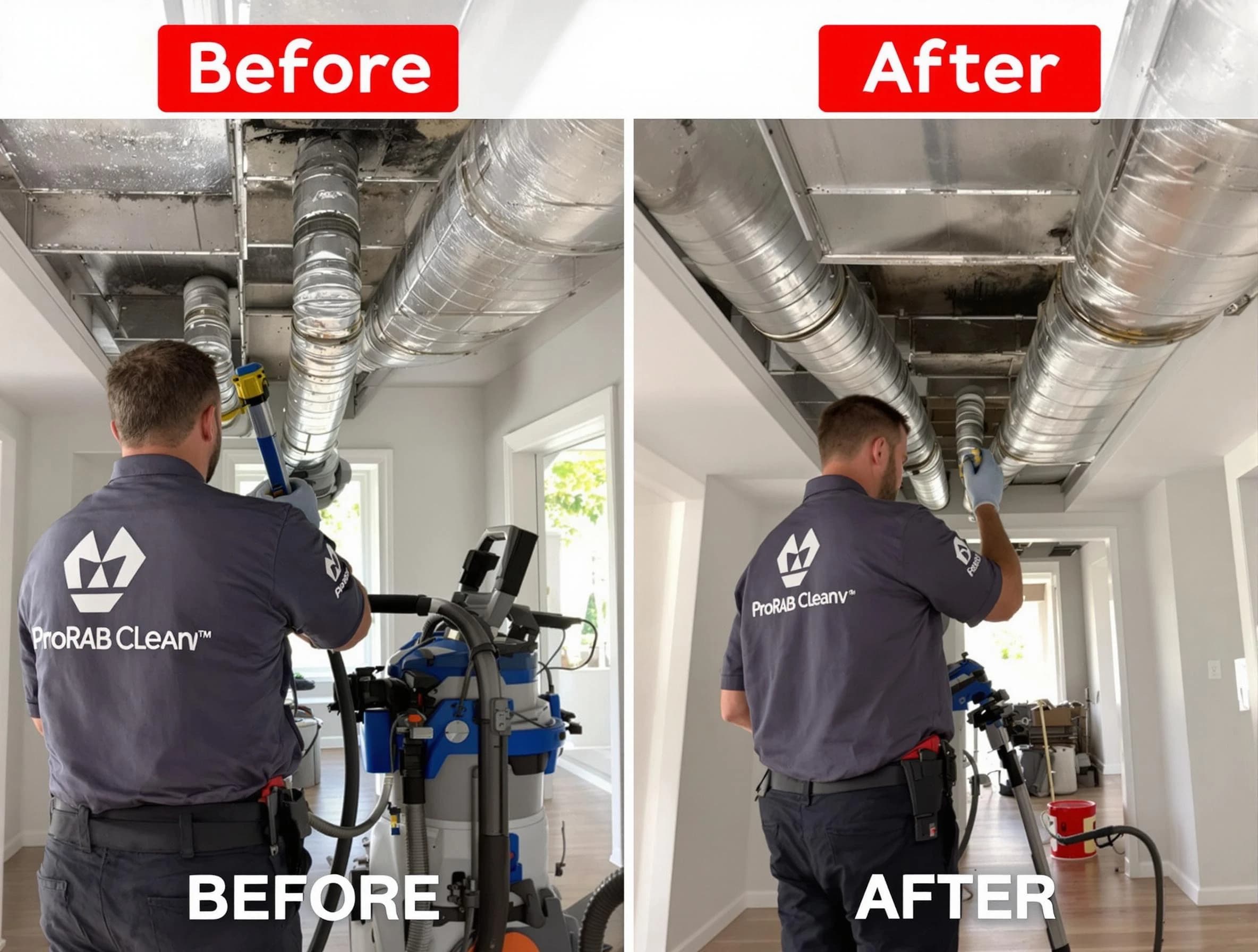 Buford Air Duct Cleaning expert performing thorough residential duct cleaning in a Buford home