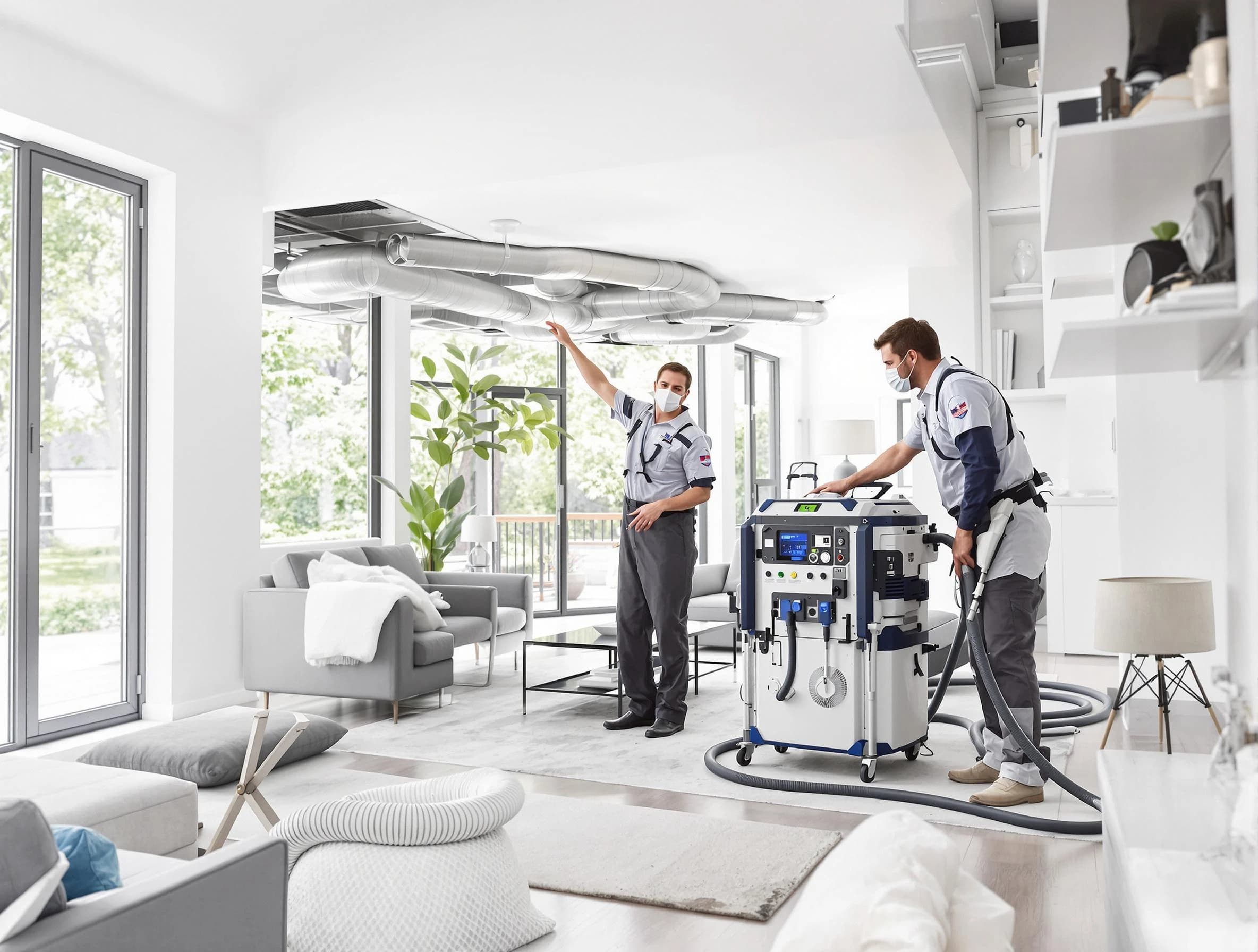 Buford Air Duct Cleaning professional conducting pure air duct cleaning with state-of-the-art equipment in Buford